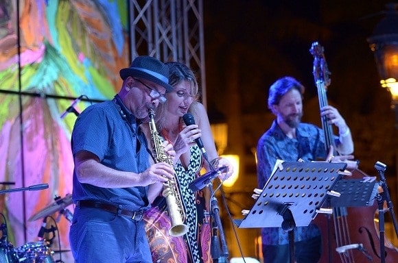 Sissy junto al saxofonista Marco Pignataro. DR Jazz Festival